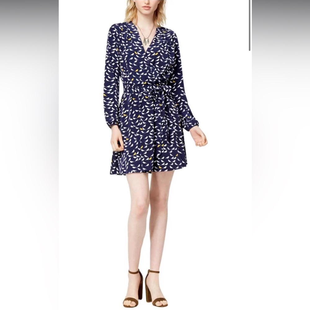 Maison Jules Bird Wrap Dress, Blue, medium